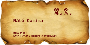 Máté Kozima névjegykártya